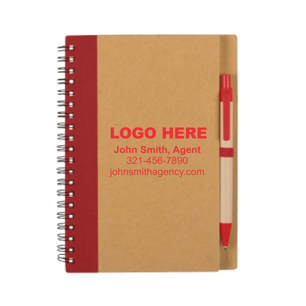 Eco-Inspired Spiral Notebook & Pen